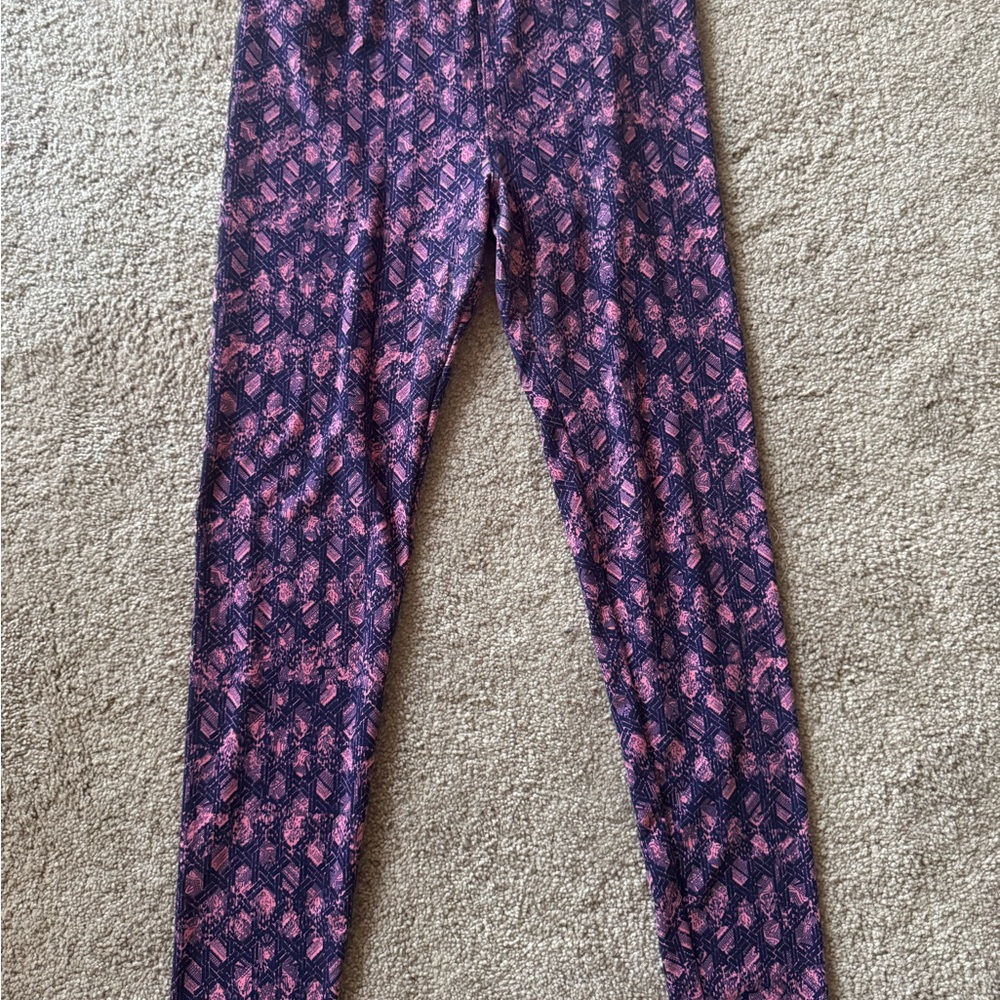 LuLaRoe Leggings - Pink and Black Pattern